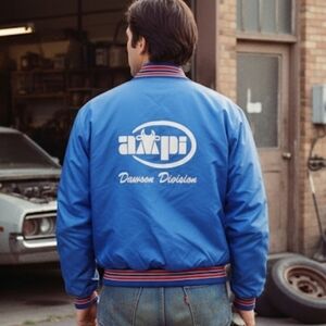 💙 Vintage AMPI Dawson Bomber Jacket Lonnie L 🐂